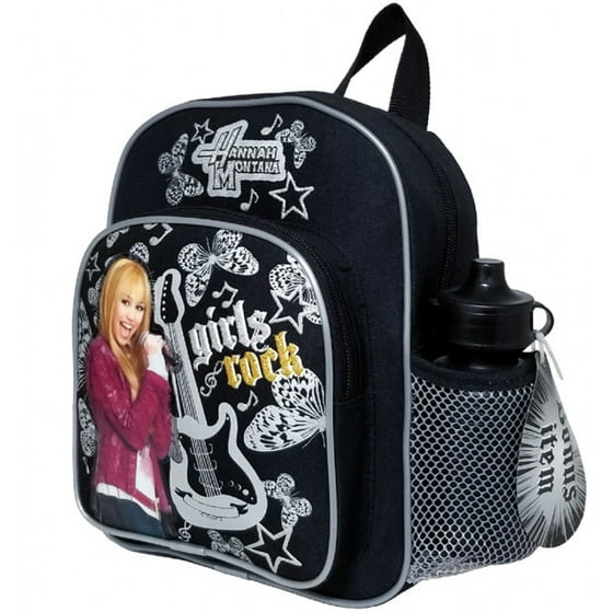 Disney Hannah Montana Guitar Kids Mini Backpack/School/Book Bag w Free Water Bottle
