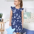 thumbnail image 4 of Balery Beautiful Snowflake Butterfly Camisón de princesa para niñas, pijama de algodón con mangas abullonadas, suave y bonito.-Large, 4 of 6