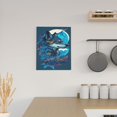 thumbnail image 6 of Sikiie Blue Iceberg Leaf Wolf Print Canvas Decorative Hanging Painting, Anti-shrinkage Hanging Frame, Suitable for Home, Office Wall Decorations, 6 of 6