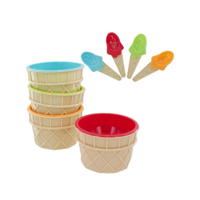4pc ice cream bowlspoon Pack of 4