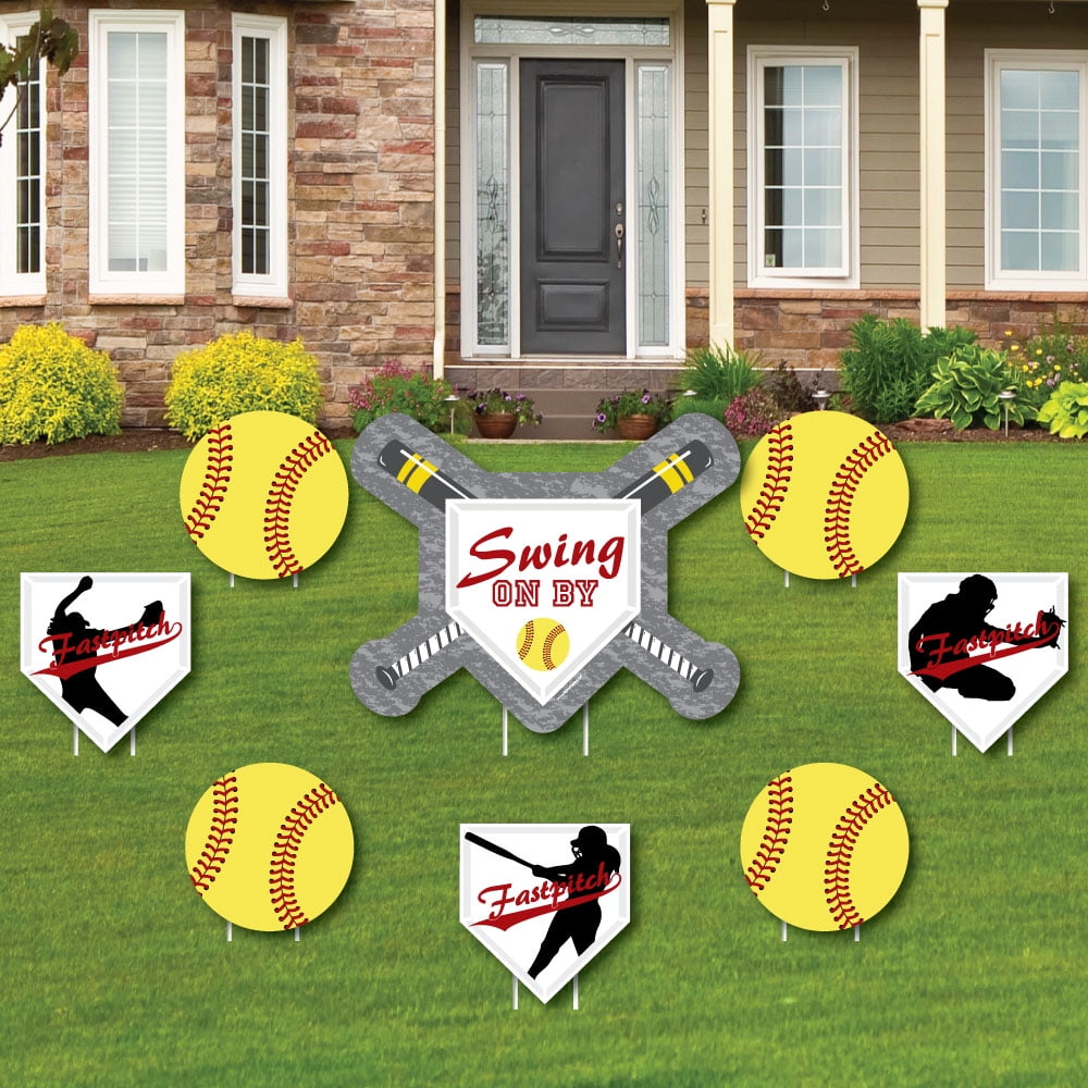 Grand Slam Fastpitch Softball Yard Sign & Outdoor Lawn Decorations