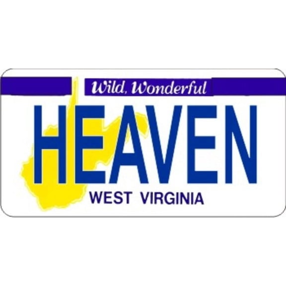 Design It Yourself West Virginia Bicycle Plate. Free Personalization on Plate