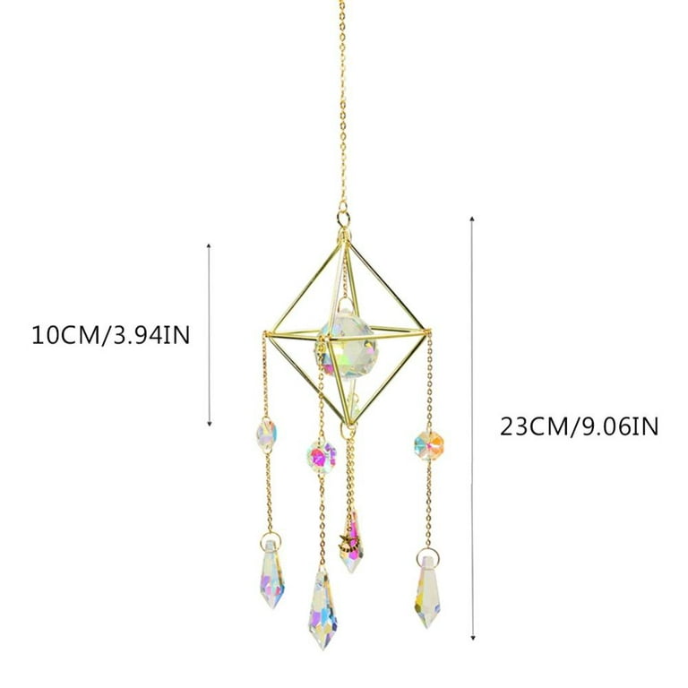 BOLLSLEY Sun Catchers with Crystals, Colorful Suncatcher Hanging Sun Catcher  with Chain Pendant Ornament Crystal Sunshade for Window Garden Home Party  Wedding Decoration Fairy Gift 