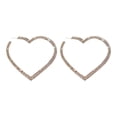 thumbnail image 2 of Pendientes de Vintage, pendientes de de imitación a , regalos, pendientes de tuerca, joyería brillante para , plata Fernando Pendientes Corazón Cristal, 2 of 8