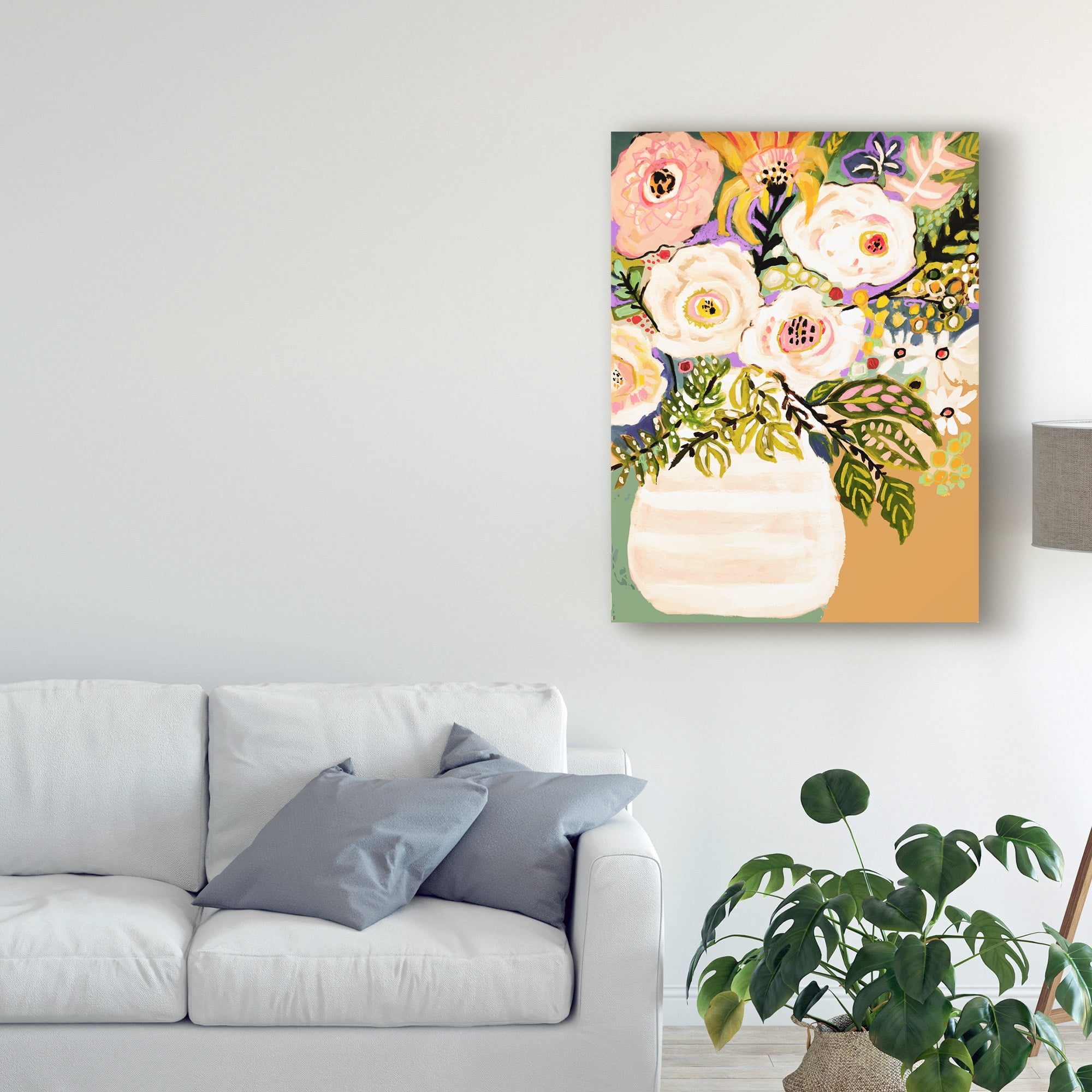 Trademark Fine Art 'Summer Flowers in a Vase II' Canvas Art by Karen Fields