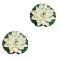 thumbnail image 1 of Flor falsa de loto artificial Ounissouiy 2Conjunto Blanco, 1 of 6