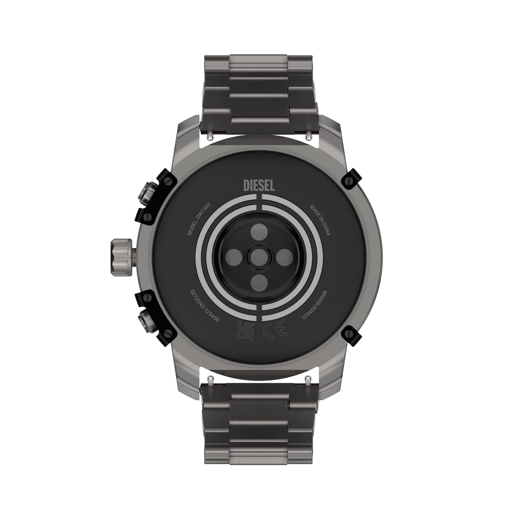 Diesel DZT2042 Griffed Gen 6 Gunmetal Stainless Steel Bracelet Mens Alexa GPS Smartwatch