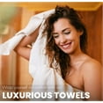 thumbnail image 3 of Pack of 6 Bath Towels 27 x 54 Inches, 100% Cotton, Larger & Lighter Weight, Quicker to Dry, Super Soft and Absorbent, Perfect for Bathroom (Multicolor, Pack of 6 (27''x54'')), 3 of 9
