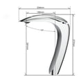 thumbnail image 5 of Grifo Monomando Llave Para Lavabo Fregadero Baño Lujo Plata, 5 of 5
