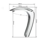 thumbnail image 5 of Grifo Monomando Llave Para Lavabo Fregadero Baño Lujo Plata, 5 of 5