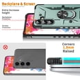 thumbnail image 3 of for Samsung Galaxy S25 Plus Case, with Magnetic Car Mount Function, Military Grade Shockproof Non-Slip Case Built-in 360° Rotate Ring Stand for Galaxy S25 Plus - Darkgreen, 3 of 9