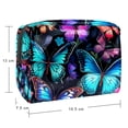 thumbnail image 5 of Flower Butterfly Waterproof Cosmetic Travel Pouch Bag Makeup Organizer Small Lightweight Large Capacity Printed Design for Ladies and Girls, 5 of 6