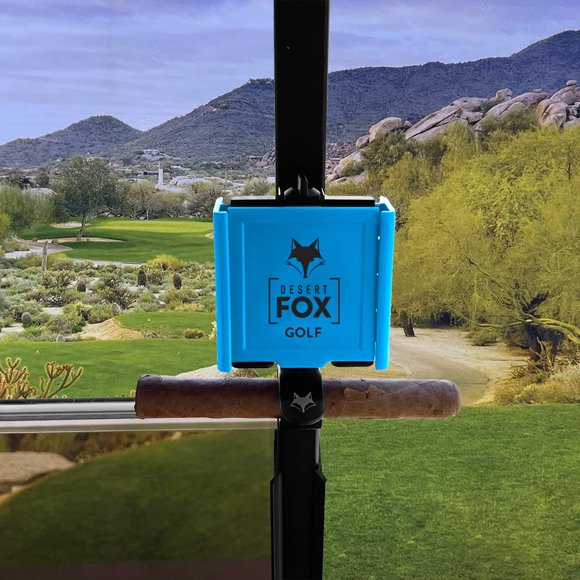 Soporte para teléfono de golf y cigarros, color azul Desert Fox, ajuste universal