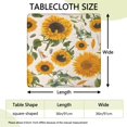 thumbnail image 2 of White Sunflower Seed Leaf Pattern Square Fitted Tablecloth with Elastic Edge,Square Table Cover,Washable Elastic Table Cover for Home Kitchen Party Decor 36"x36", 2 of 6