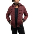 thumbnail image 5 of X RAY Jeans Hooded Puffer Jacket with Patch Chest Pockets, Burgundy, 2XL, 5 of 10
