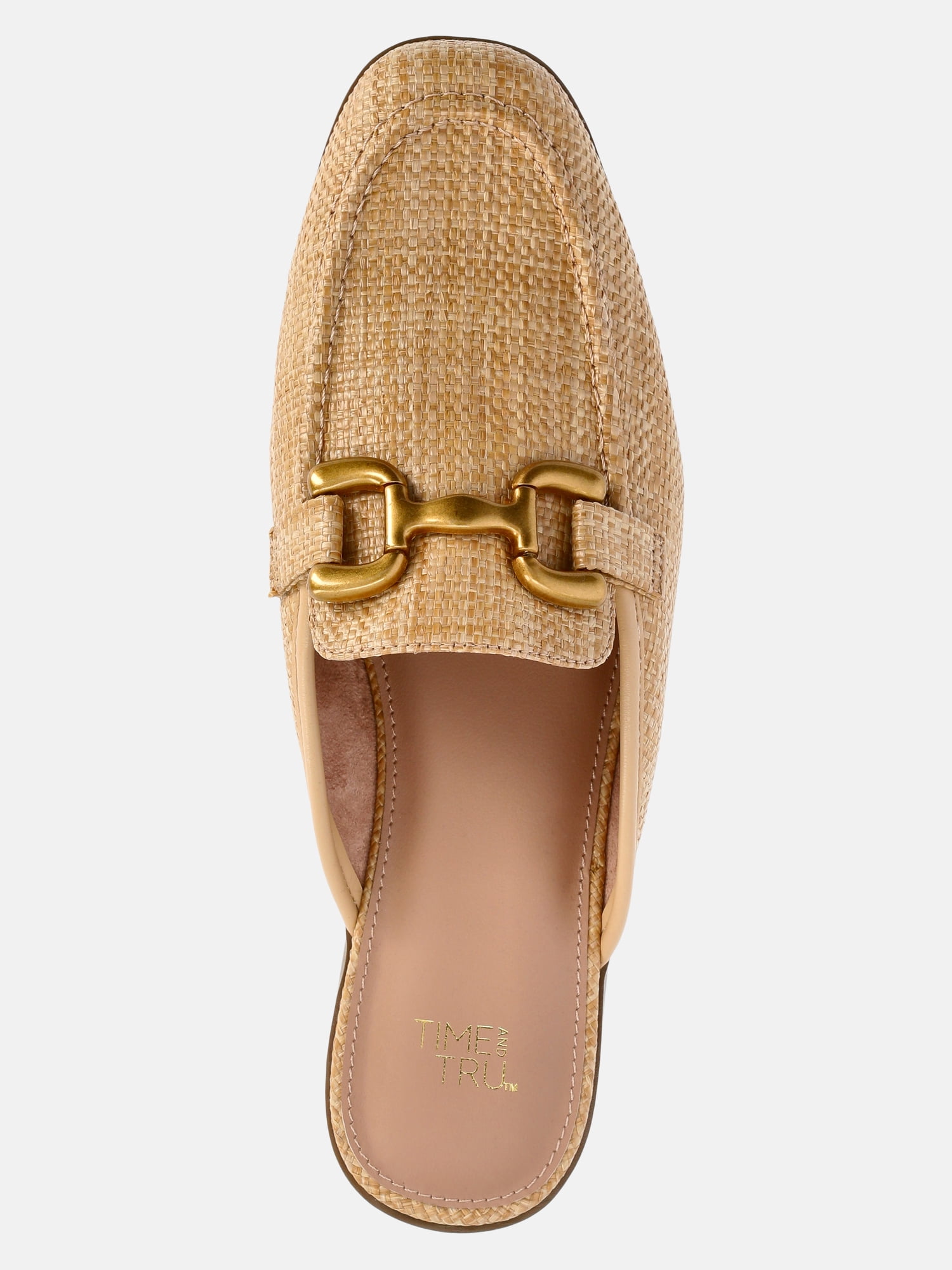 Time and Tru Women's Buckle Loafer Mules