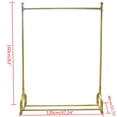 thumbnail image 2 of Gold Metal Single Rail Clothes Hanger Garment Display Rack Portable Free Stand Modern Metal Clothes Rack Retail Display Clothes Rack Freestanding Rack Hanger Gold Metal Garment Rack Clothes Rack, 2 of 3