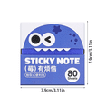 thumbnail image 2 of Translucent Glitter Sticky Notes, 80 Sheets Fruit Shaped Pull Out Notepads, Transparent Self Stick Memo Sheets For Back To School Stationery (Blueberry), 2 of 5
