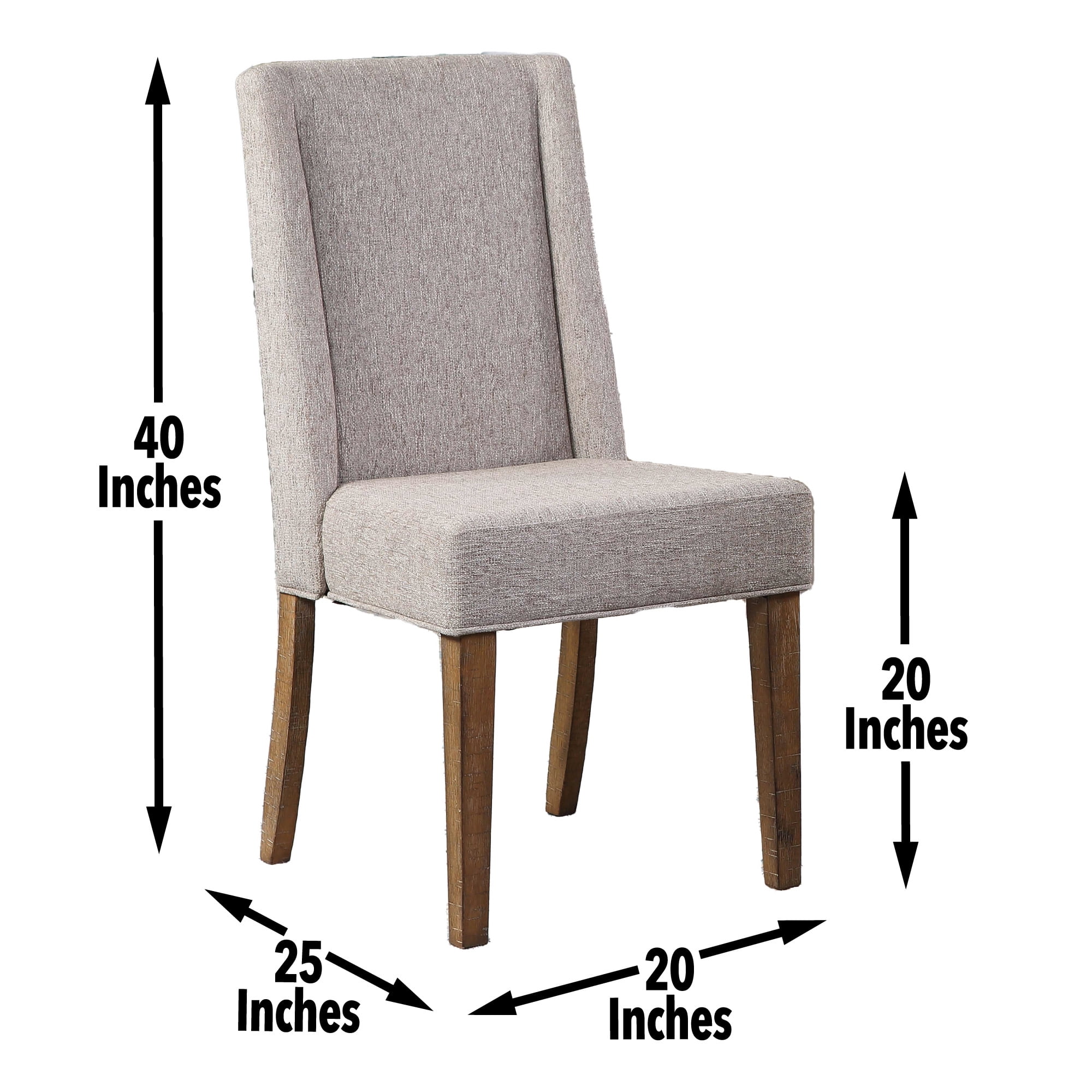 Steve Silver Riverdale Upholstered Dining Chair, Set of 2, Driftwood Brown