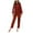 Red, variant on ICHUANYI Womens Fashion Home Wear Two-Piece Pajamas Suit Long Sleeve Homewear