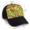thumbnail image 2 of Naloa Tropical Summer Fruit Adult adjustable Print Baseball Hat, Patchwork curved brim baseball capfor Men and Women, One Size, 2 of 5