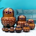 thumbnail image 1 of Dsseng 10 Pcs Jouets de Nidification en Bois Motif Animal Poupées Russes Matryoshka Poupées Empilables, 1 of 4