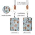 thumbnail image 2 of PU Leather Badge Holder ID Badge Holder with Lanyard for Cards & Credentials Heart-shaped Cookies and Snowflake, 2 of 6