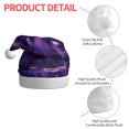 thumbnail image 4 of KLL Christmas Hats for Adults Plush Purple Hippo In Water Print Santa Hat Xmas Fluffy Santa Claus Hat for Women Men, 4 of 6