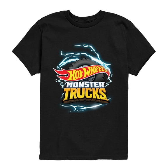 Hot Wheels - Monster Trucks Logo - Youth Boys Short Sleeve Graphic T-Shirt