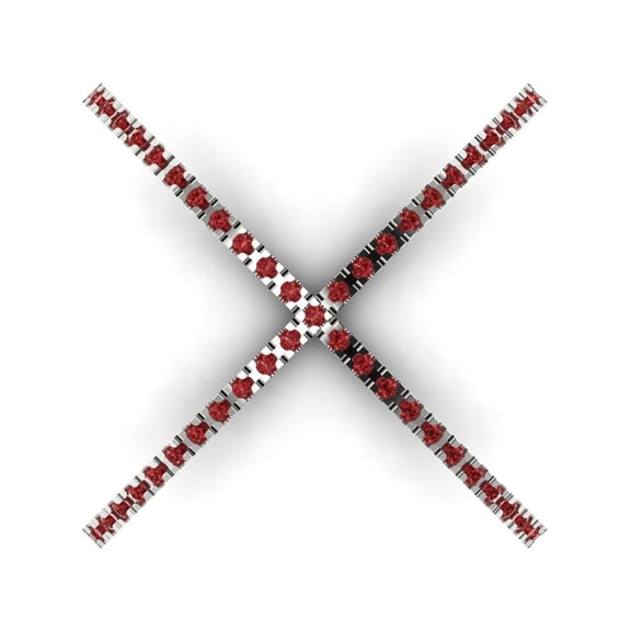 Statement Engagement Ring for Women - 0.245ct Natural Garnet in 14K White Gold Promise Ring