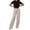 White, variant on Women's Casual Wide Leg Palazzo Pants High Waisted Stretchy Flowy Lounge Trousers with Pockets Elastic Drawstring Waist Loose Fit Breathable Work Travel Pants 2026, White, S
