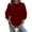 Wine #074, variant on Mohiass Women's Casual Crewneck Sweatshirts Long Sleeve Tops Loose Fit Fall Fleece Lined Shirts Blue L