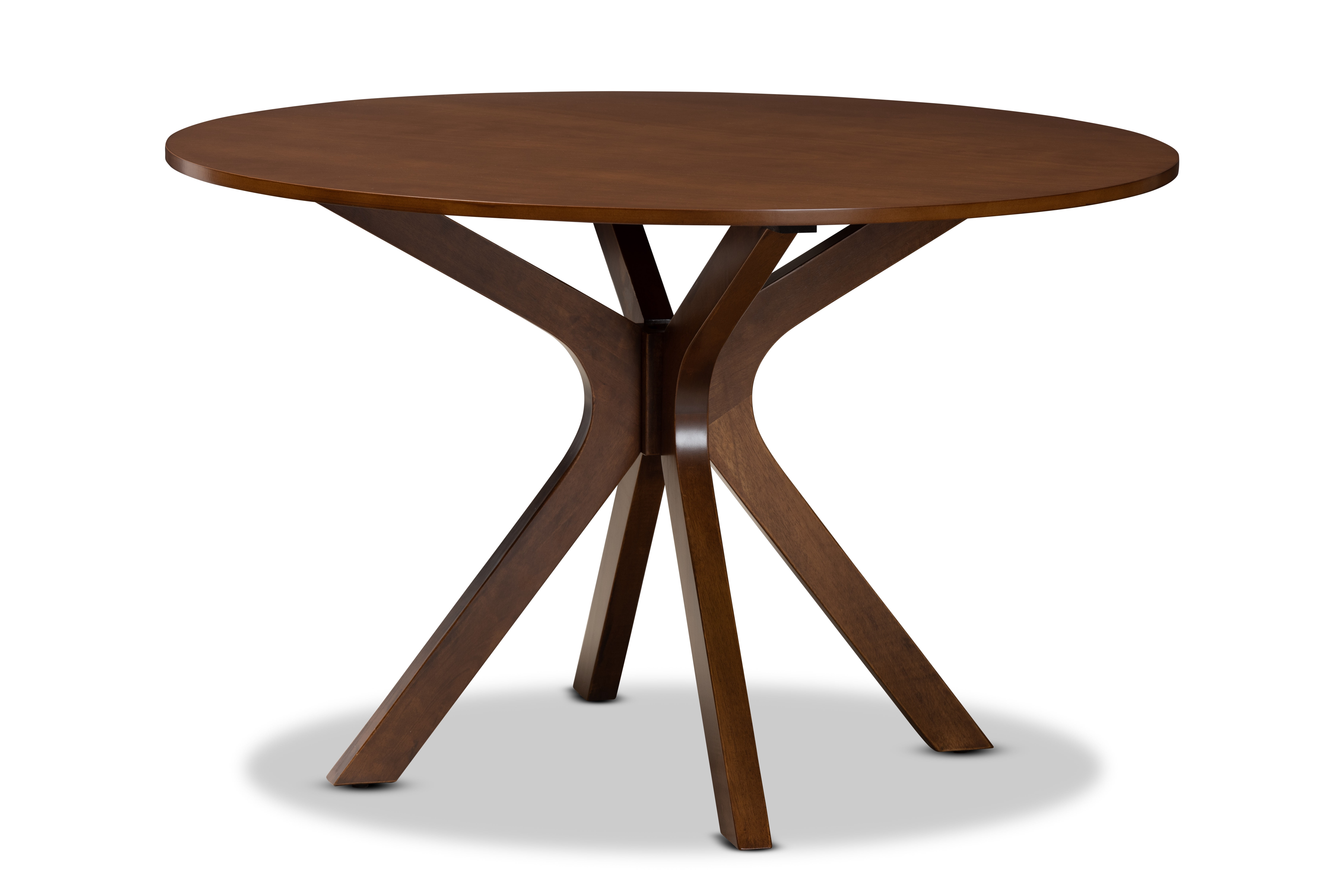 Baxton Studio Miela Modern and Contemporary Walnut Brown Finished Wood 7-Piece Dining Set