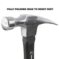 thumbnail image 4 of GreatNeck Straight Claw Steel Hammer with Fiberglass Handle, 16 oz, 4 of 10