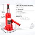 thumbnail image 3 of 10 Ton Welded Bottle Jack Hydraulic Car Jack, (22046 lbs) Capacity, Red, Hand Operated Low Position Bottle Jack, 3 of 9