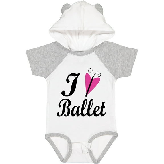 Inktastic I Heart Ballet Dance Ballerina Girls Baby Bodysuit
