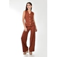 thumbnail image 1 of Set de pantalon y chaleco de punto Roman Fashion /Juvenil 50167 (Chedron) cafe CH, 1 of 5