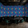 thumbnail image 2 of Retro Peel and Stick Wallpaper Modern Leopard Print Purple Geometric Wall Mural 23.6in x 9.8ft Self Adhesive Removable Wall Paper Renter Friendly Wallpaper for Bedroom Dressing Room Salon, 2 of 8