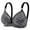 Black, variant on Womens Bras No Wire Push Up Underwire Bra Seamless Comfy Bralettes Flex Fit Full Coverage T-Shirt Bras