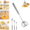 L, variant on Automatic Eggbeater Easy Whisk, Semi-Automatic Stainless Steel Push Rotary Whisk Set for Kitchen Baking, Manual Hand Press Mixer for Eggs Cream Batter Sauce,S