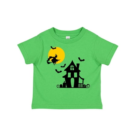 

Inktastic Halloween Haunted House Witch and Bats Gift Toddler Boy or Toddler Girl T-Shirt