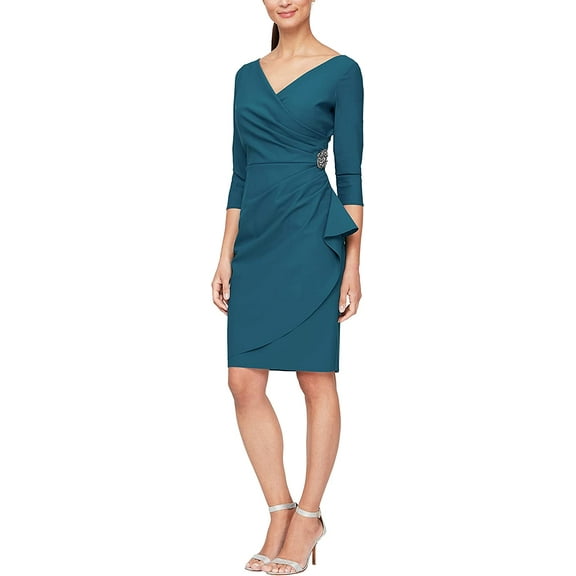 Alex Evenings Women's 3/4 Sleeve Sheath Dress