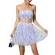 thumbnail image 1 of Conjunto De Falda De Verano Borlas Traje de falda corta de 2 piezas Ropa de club de mujer de color sólido (Púrpura M) Ygjytge para Mujer Púrpura T L, 1 of 9