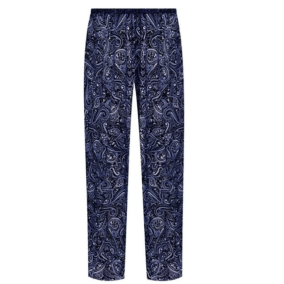 Plus size 9x Petite Blue Medallion Chintz Designer Print Slinky TapeBlue Pants