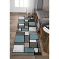 thumbnail image 6 of World Rug Gallery Contemporary Modern Boxed Color Block Area Rug - Blue 2'7"x6', 6 of 7