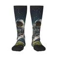 thumbnail image 1 of Xecao Astronaut Soccer Field Pattern Adult Stockings with Color-Block Design and 3D Print, Breathable Comfortable Hosiery for Daily Wear and Sports, 1 of 6