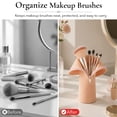 thumbnail image 4 of Mber Makeup Brush Case, Portable Silicone Makeup Brush Bag, Stand-Up Holder, Cosmetic Organizer Travel Pouch, Khaki, 4 of 5