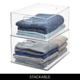 thumbnail image 4 of Stackable Plastic Storage Bin with Handles for Kitchen, Bathroom, or Home Office - Made in USA, 4 of 8