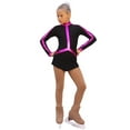 thumbnail image 2 of IceDress Figure Skating Dress - Arabesque 2 (Black with Fuchsia lycra), 2 of 5