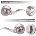thumbnail image 4 of EcoNesxp Keyed Front Door Exterior Door Lever Lockset Pack 1 Pack Satin Nickel Pack Satin Nickel Pack 1 Pack Door Handle with Lock and Latch Satin Nickel Trim, 4 of 5